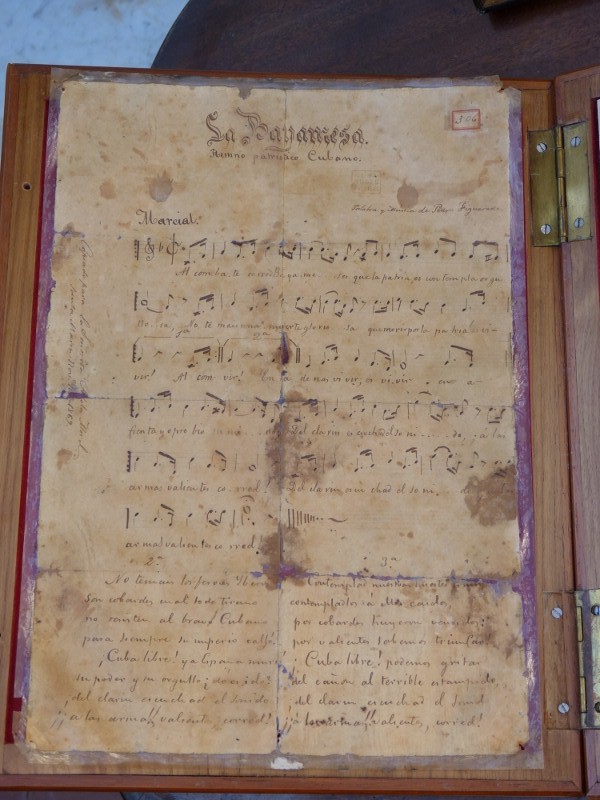 Partitura Original del Himnao Nacional de Cuba