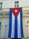 La bandera cubana que presidió la actividad